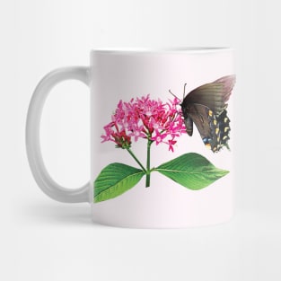 Black Swallowtail on Pink Lantana Mug